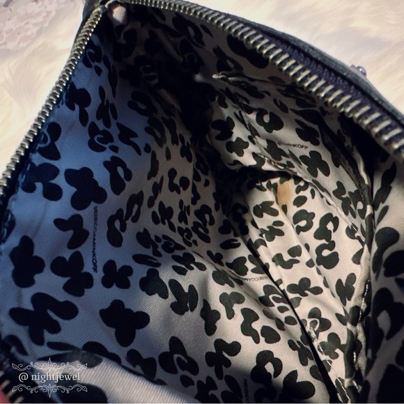 💙REBECCA MINKOFF Dark Navy Blue MAC clutch crossbody small medium silver chain - Picture 9 of 10